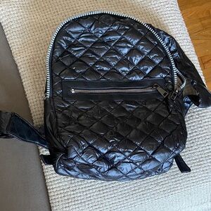 Quilted Black Backpack